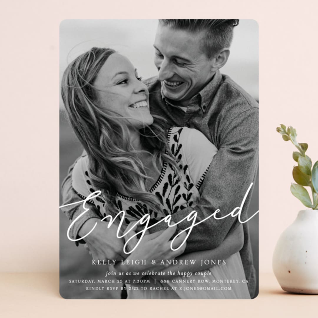 "purest" - Engagement Party Invitations in Silk by carla san roman - Front