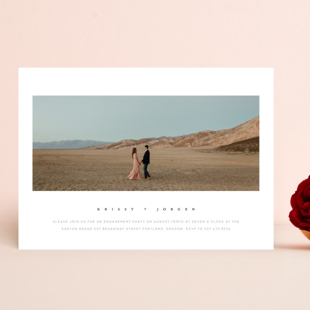 "krista" - Engagement Party Invitations in Salt by Stephanie Hawkes - Front