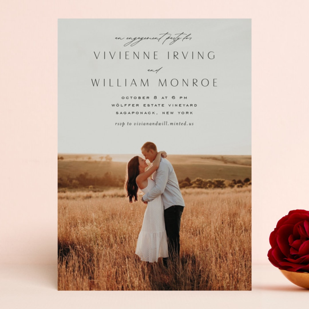 "Beloved" - Engagement Party Invitations in Ink by Nicoletta Savod - Front