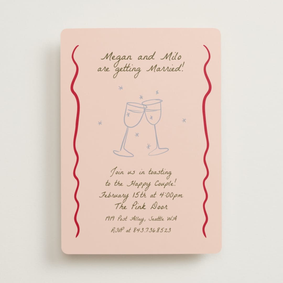 "Cup of Love" - Engagement Party Invitations in Petal by Ani Somi - Front