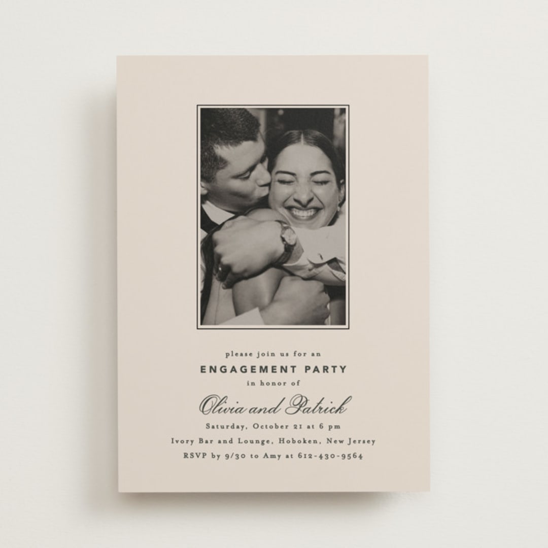 "Natty" - Engagement Party Invitations in Dusty Rose by Creo Study - Front