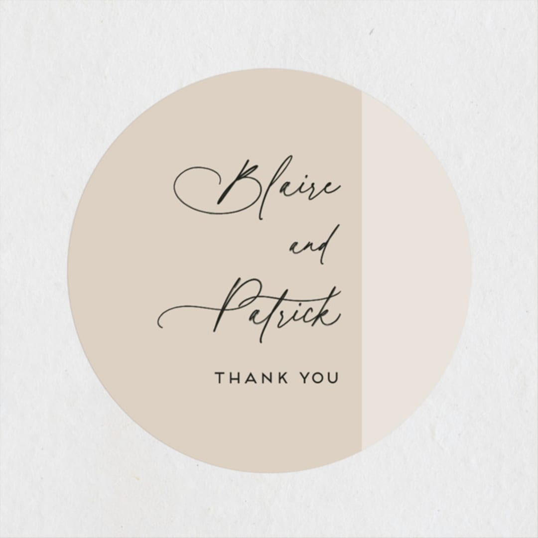 "By Your Side" - Engagement Party Favor Stickers in Parchment by Kaydi Bishop - Front