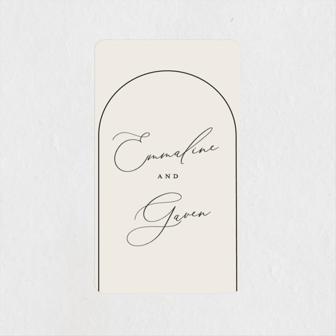 "Golden Ring" - Engagement Party Favor Stickers in Champagne by Nicoletta Savod - Front