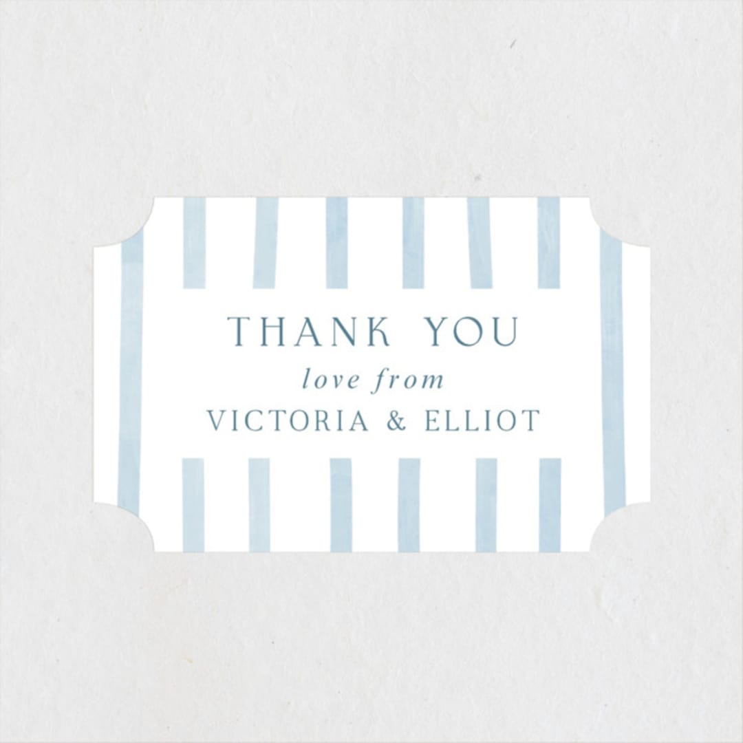 "Coastal" - Engagement Party Favor Stickers in Sea by Elly - Front