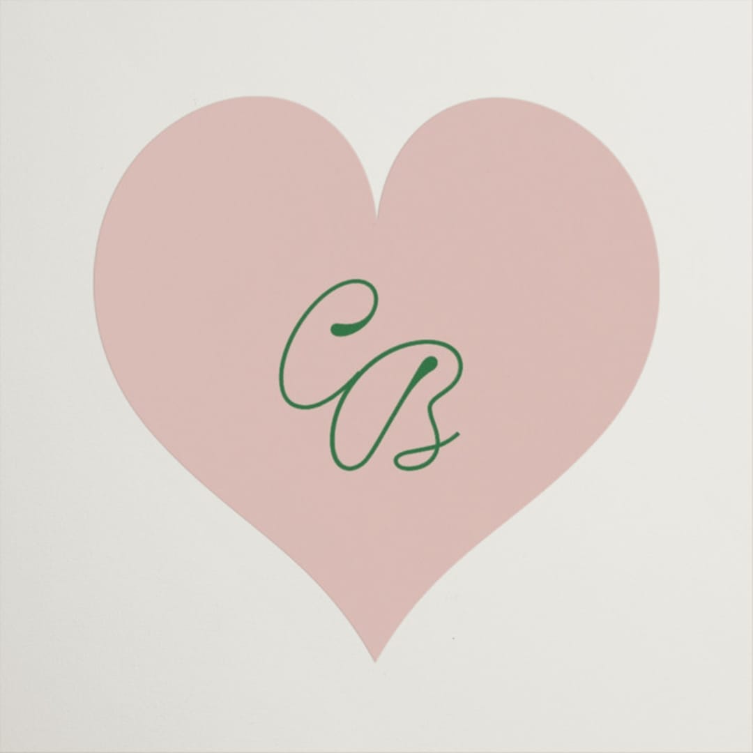 "Crazy Little Thing Called Love" - Engagement Party Favor Stickers in Avocado by Helena Vitto - Front