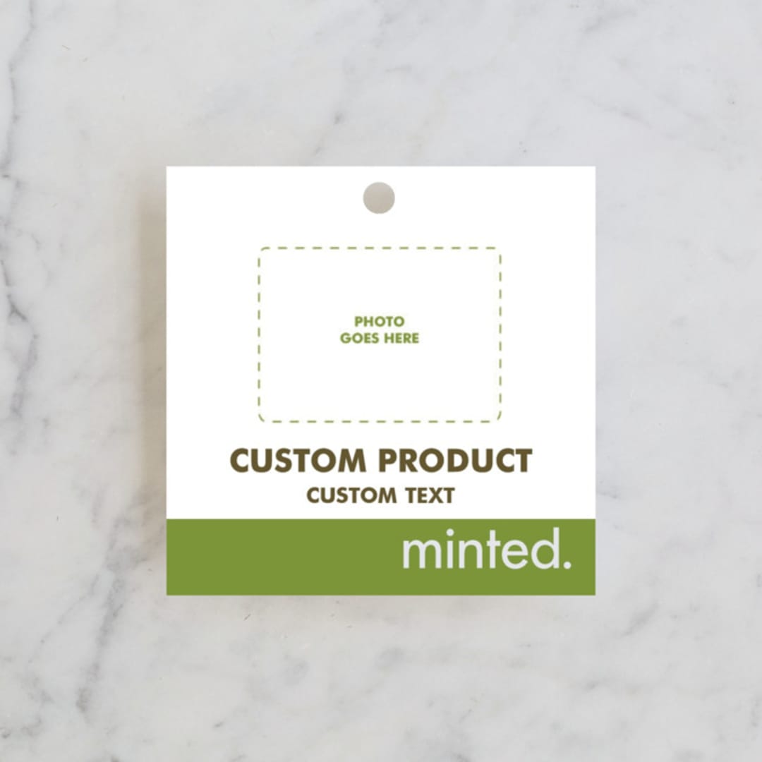 "square" - Wedding Favor Tags in Charcoal by Minted - Front
