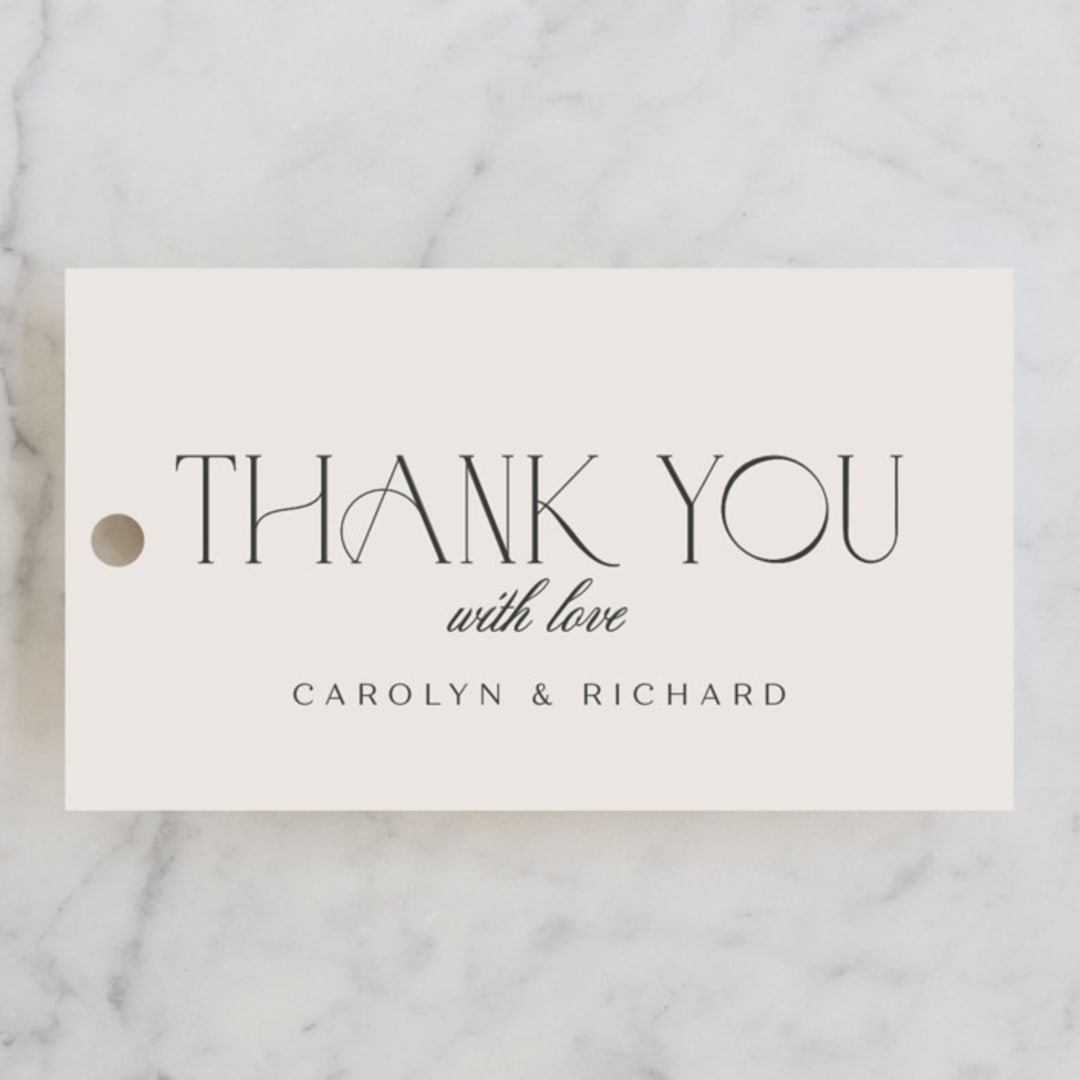 "nocturne" - Wedding Favor Tags in Tan by chocomocacino - Front