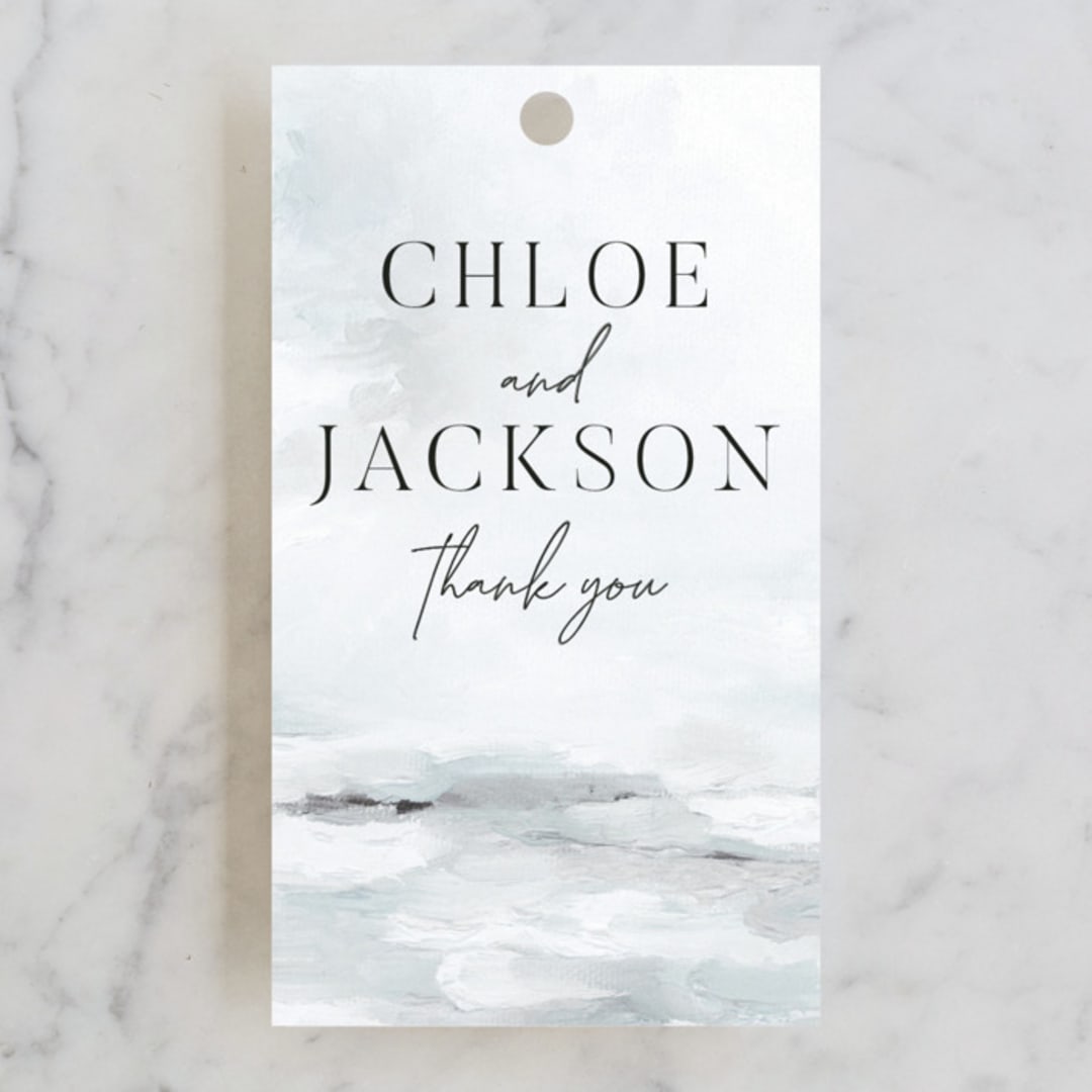 "Perspective" - Wedding Favor Tags in Fog by Nicoletta Savod - Front