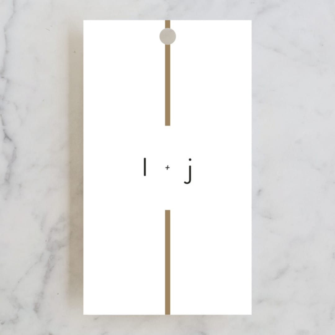 "Side by Side" - Wedding Favor Tags in Pearl by Kim Dietrich Elam - Front