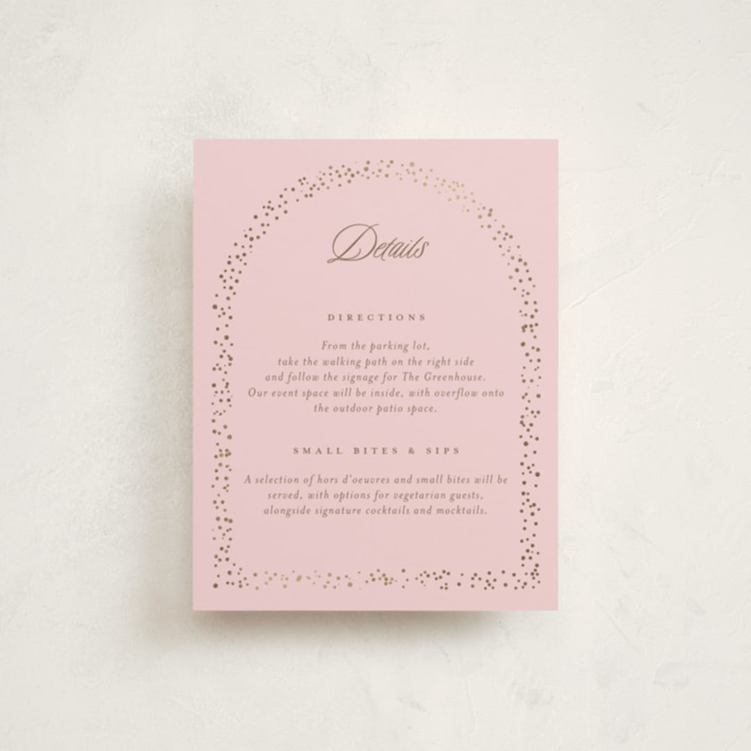 "Magic Garden" - Foil-Pressed Debutante Party Enclosure Cards in Wildflower by Paper Raven Co. - Front