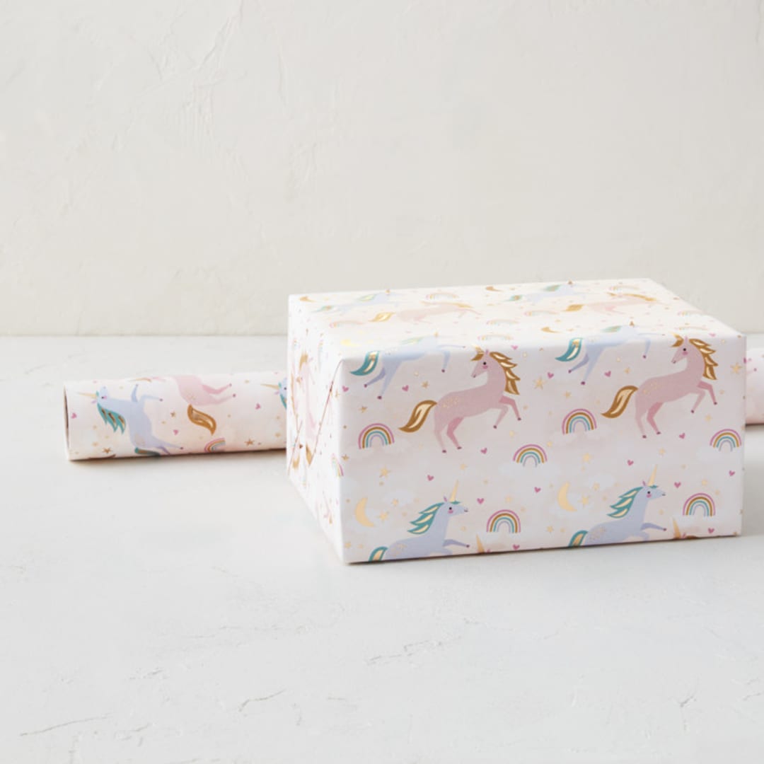 "magical unicorns" - Wrapping Paper Roll in Gumdrop by Karidy Walker