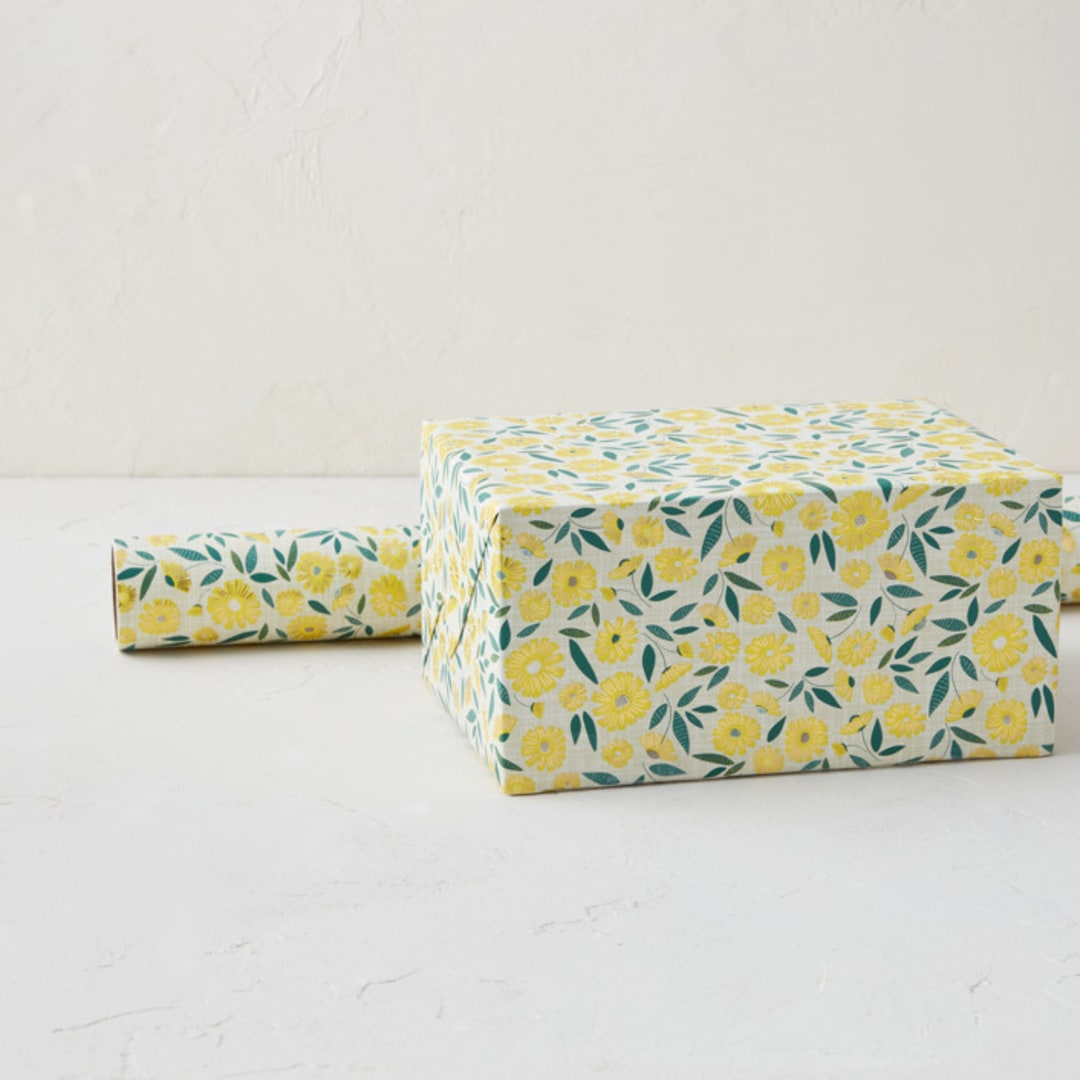 "Sweet Daisies" - Wrapping Paper Roll in Daisy by Jenna Holcomb