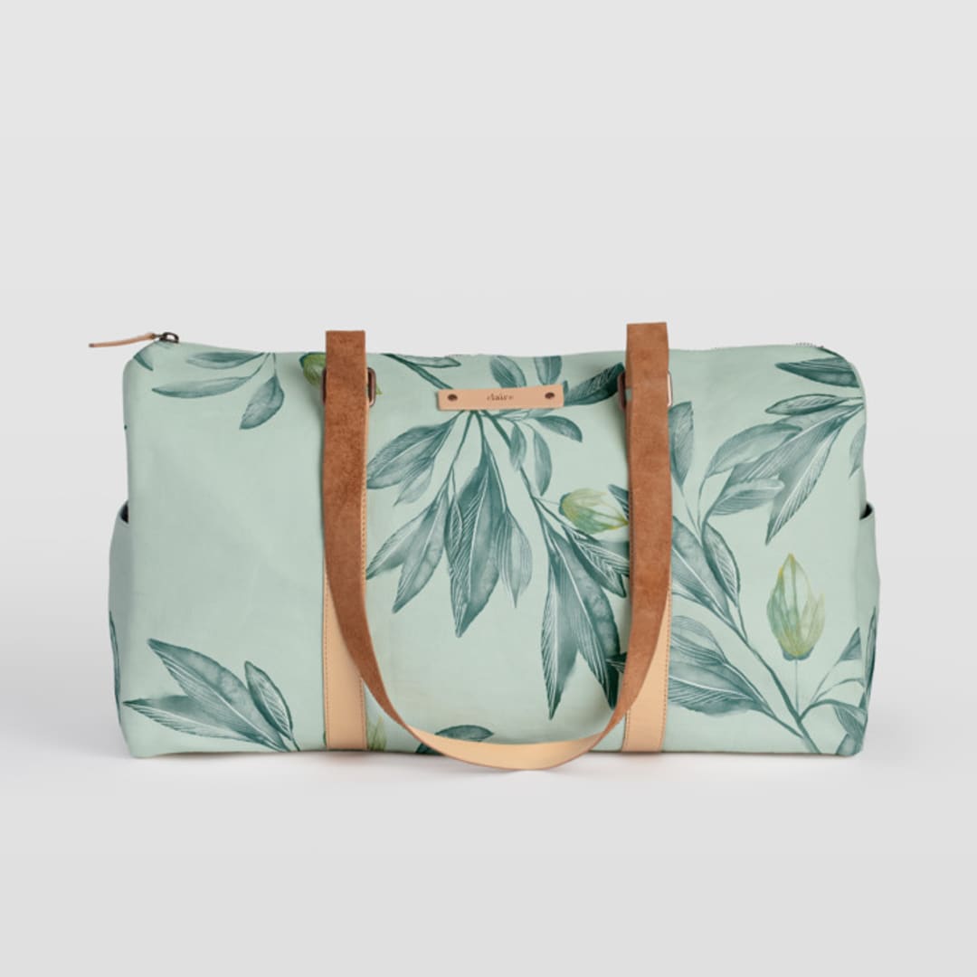 "Botanical greenery" - Fillmore Duffle in Greenery by Lucrecia Caporale - Fillmore Duffle