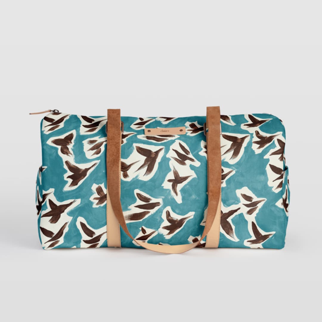 "Birds in Flight" - Fillmore Duffle in Sky by Michelle Fifis - Fillmore Duffle