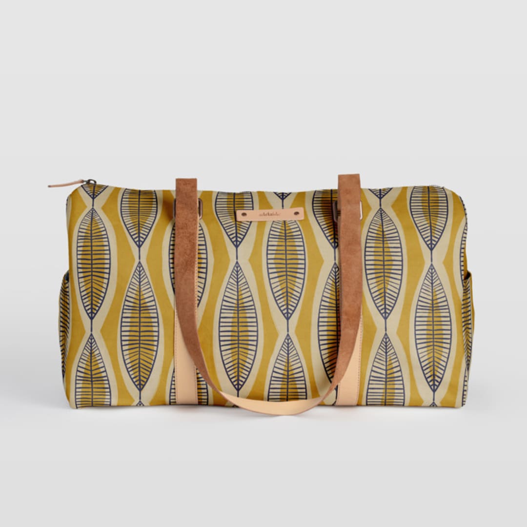 "Yellow Leaves" - Fillmore Duffle in Turmeric by Alisa Galitsyna - Fillmore Duffle