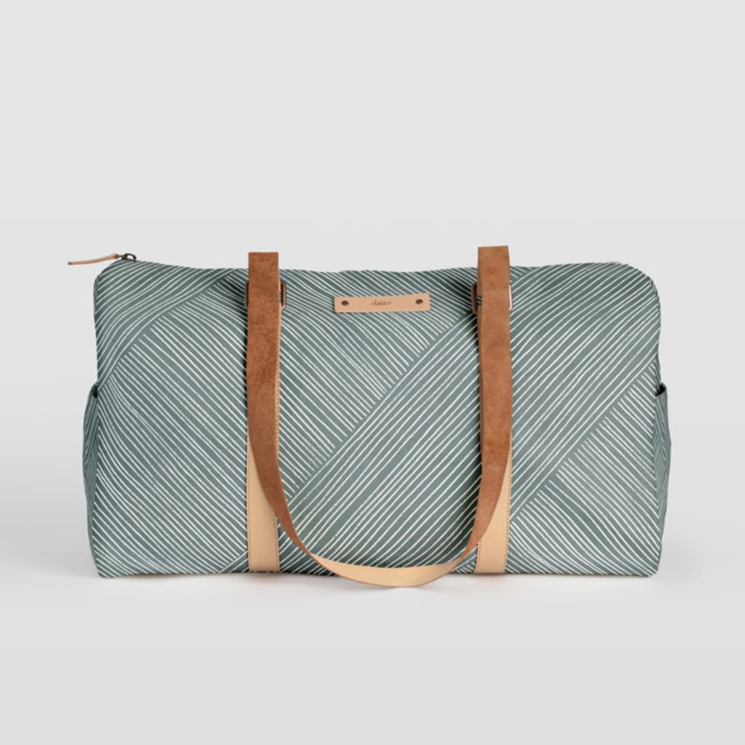 "Line Wrap" - Fillmore Duffle in Cactus by Michelle Taylor - Fillmore Duffle