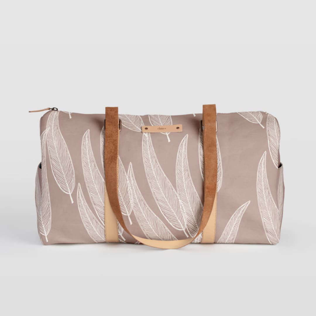 "Sketched Willow" - Fillmore Duffle in Mauve by Katharine Watson - Fillmore Duffle