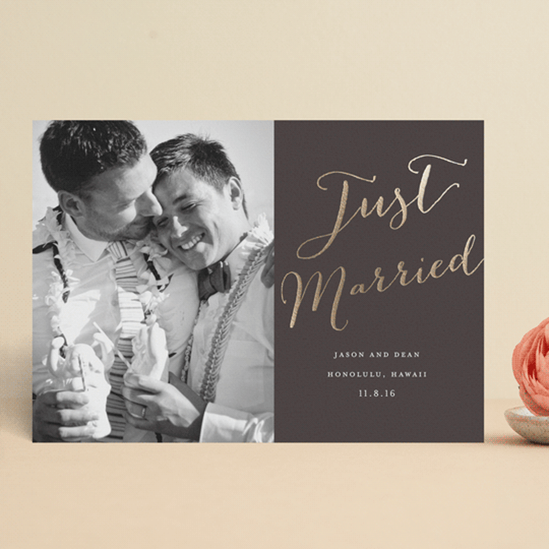 "Cottonwood" - Wedding Announcements in Dark Chocolate by Eric Clegg - Front