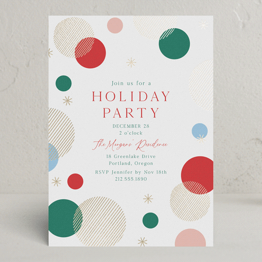"Bubbles" - Party Invitations in Apple by Elly - Front
