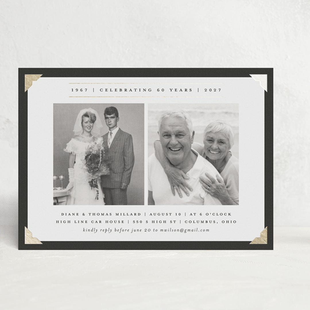 "Diamond" - Party Invitations in Onyx by Heather Schertzer - Front