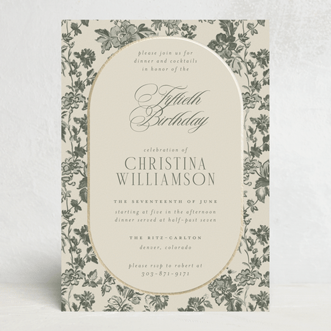 "Formally" - Party Invitations in Garden by Jenna Holcomb - Front