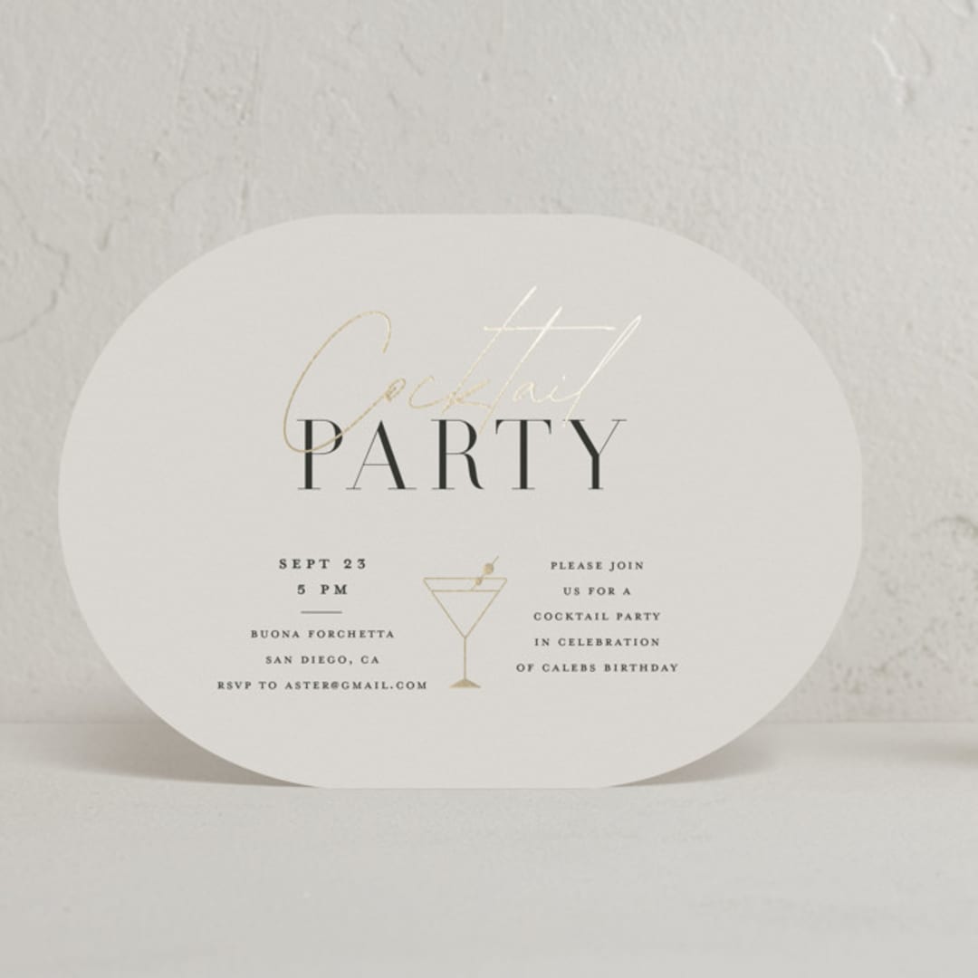 "chic" - Party Invitations in Champagne by Summer Winkelman - Front
