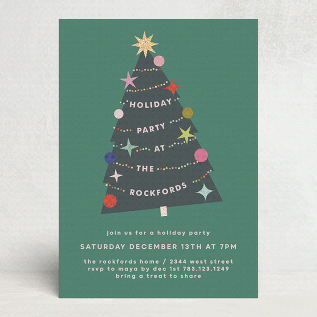 "a very fun tree" - Party Invitations in Forest by Lori Wemple - Front