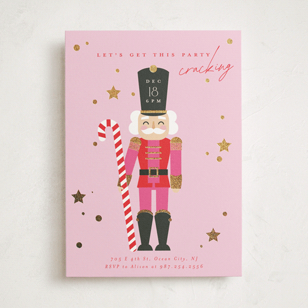 "Cracking" - Party Invitations in Candy by Hudson meet Rose - Front