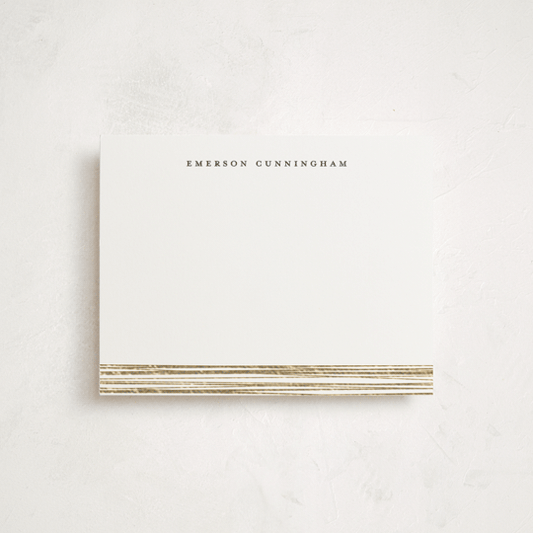 "Evening Elegance" - Personalized Stationery Cards in Navy by Katherine Moynagh - Front