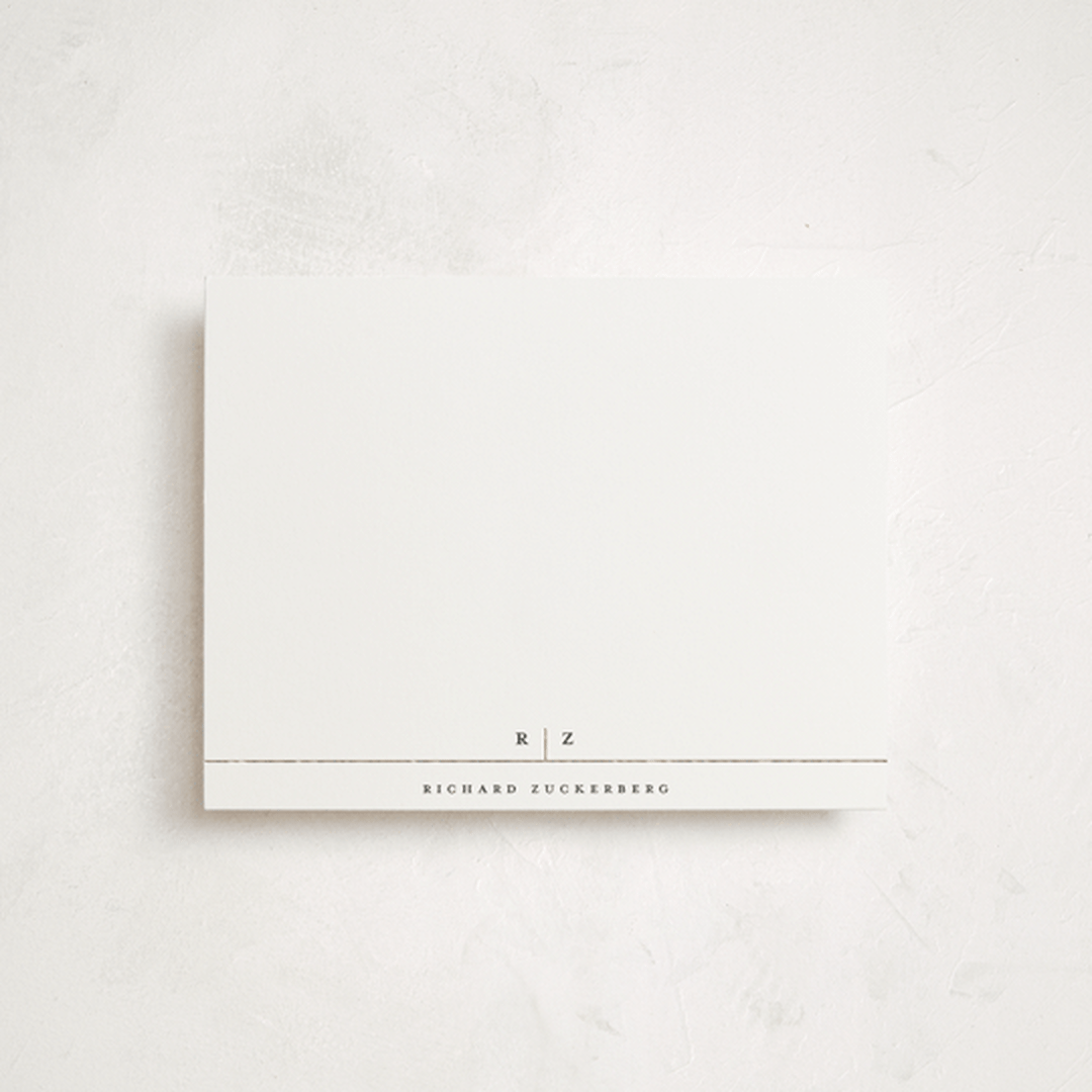 "Modern" - Personalized Stationery Cards in Noir by Juliana Zimmermann - Front