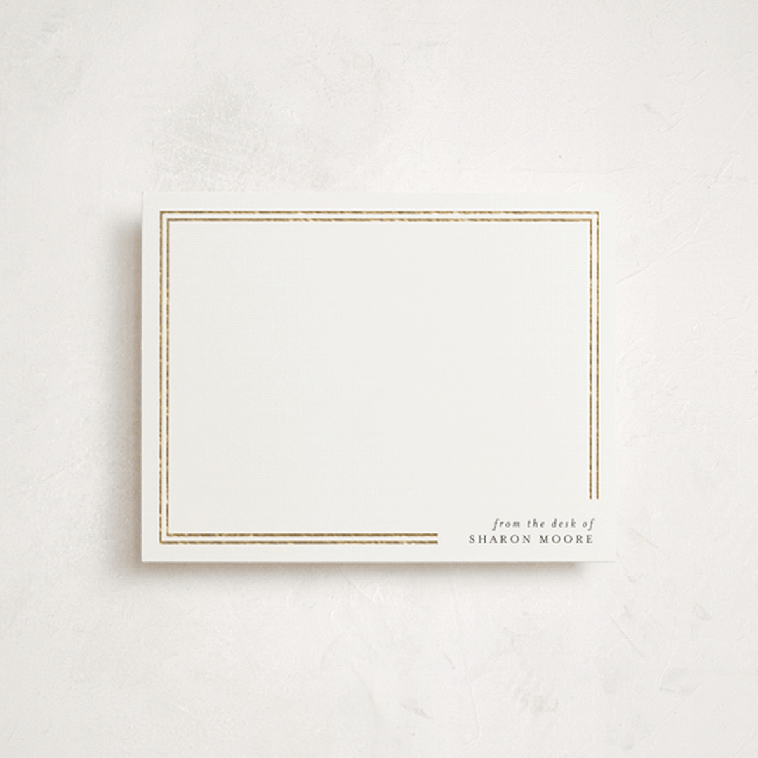 "Effortless" - Personalized Stationery Cards in Pearl by Iveta Angelova - Front