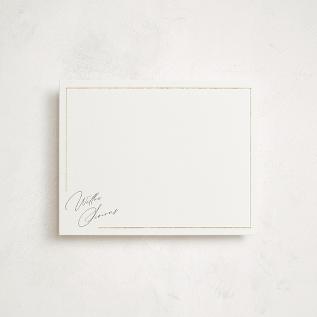"Signature" - Personalized Stationery Cards in Cloud by Paper Raven Co. - Front