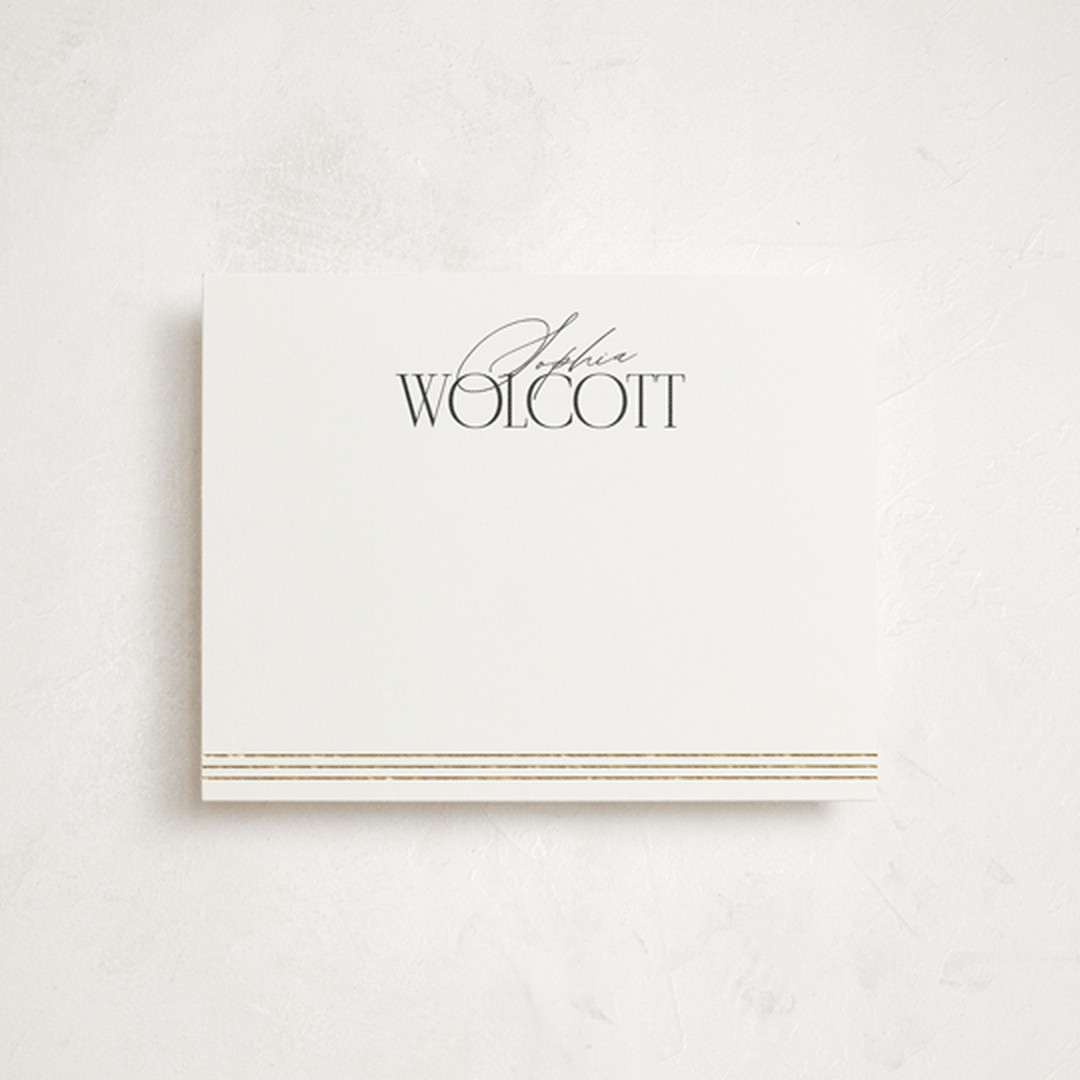 "Front Office" - Personalized Stationery Cards in Classic Black by Erin L. Wilson - Front