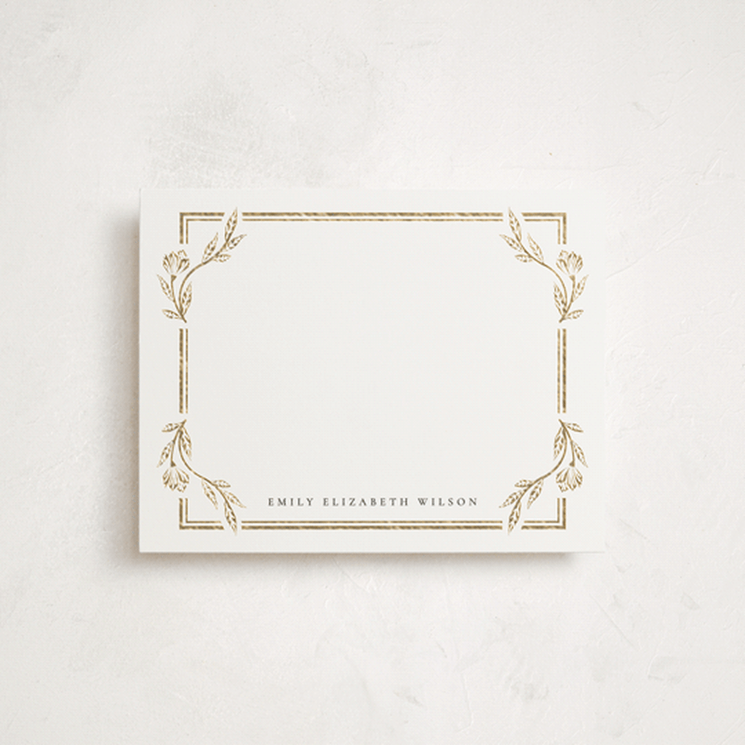 "Classic Love" - Personalized Stationery Cards in Porcelain by Ana de Sousa - Front