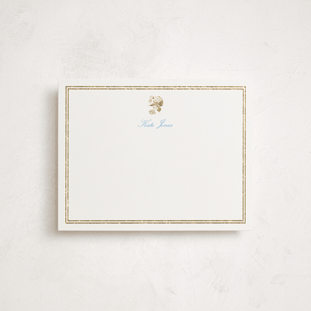 "Cheseapeake" - Personalized Stationery Cards in Sky Blue by Megan Davis - Front