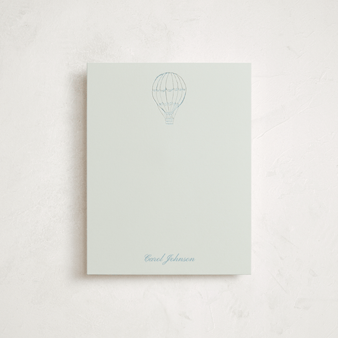 "Timeless Voyage" - Personalized Stationery Cards in Ivory by Cass Loh - Front