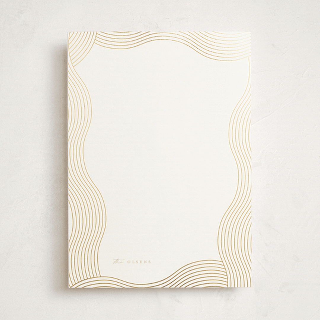 "waves" - Personalized Stationery Cards in Champagne by fatfatin - Front