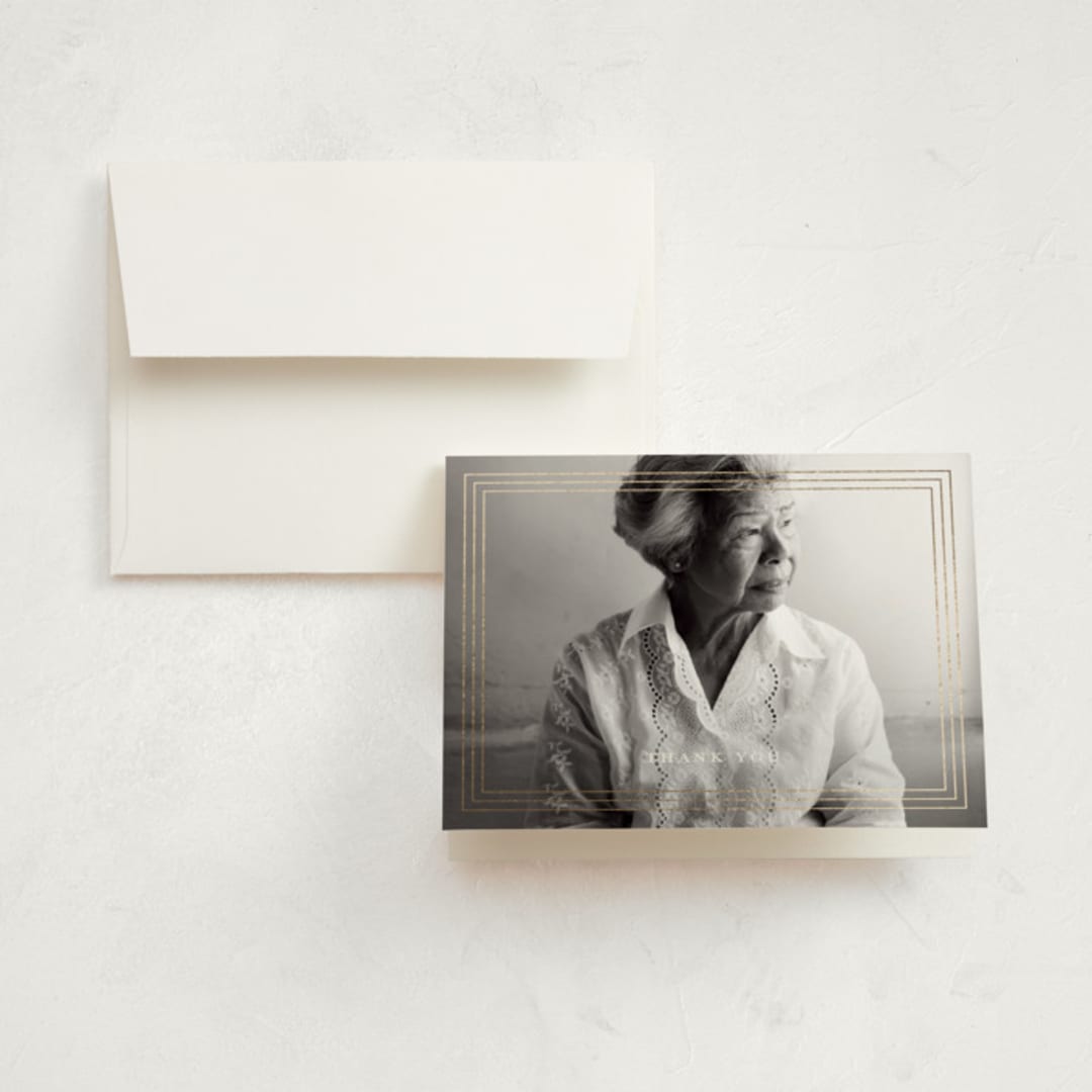 "Triple Frame" - Memorial Cards in Cream by Ani Somi - Front