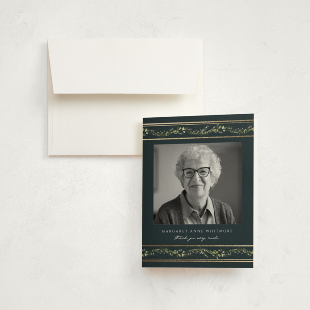 "Everlasting Tribute" - Memorial Cards in Garden by Ana de Sousa - Front