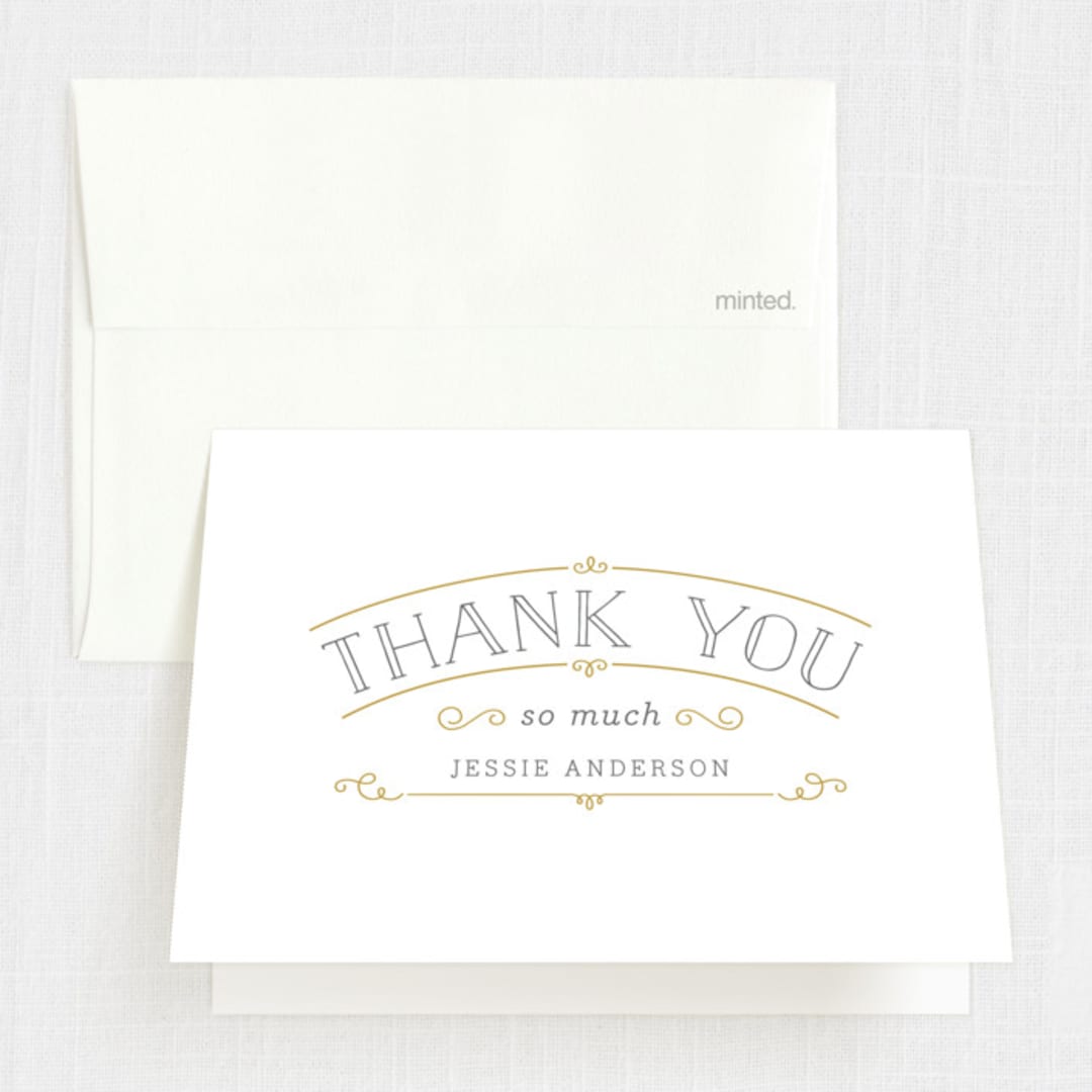 "Delicate" - First Holy Communion Thank You Cards in Goldenrod by Sarah Brown - Front