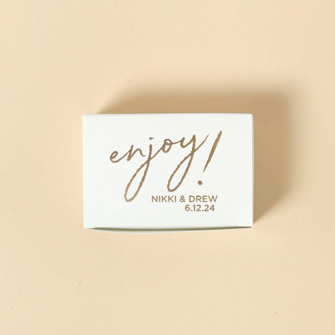 "Enjoy Cake Box, Set of 50" - Favor Boxes in natural by ForYourParty