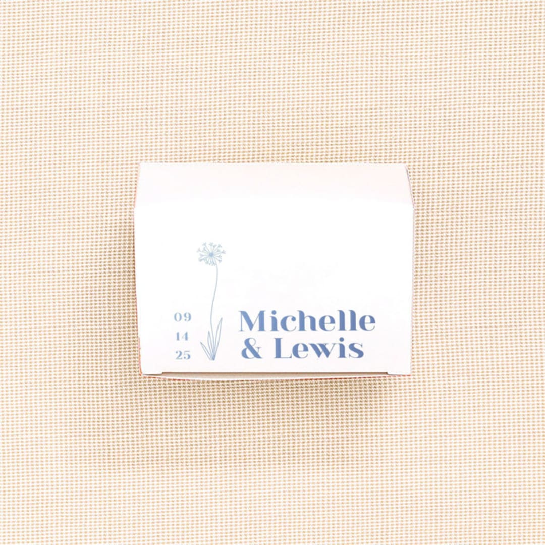 "Dandelion Names Cake Box, Set of 50" - Favor Boxes in black by ForYourParty