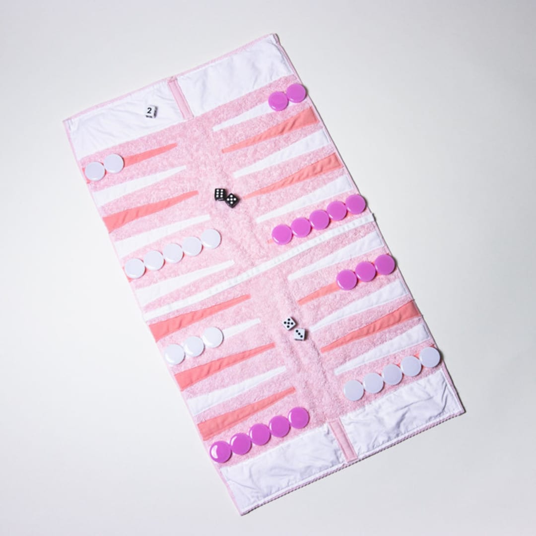"Pink Outdoor/Travel Backgammon Set (Plastic Pieces)" - Games in pink by 3rd Space by SBR