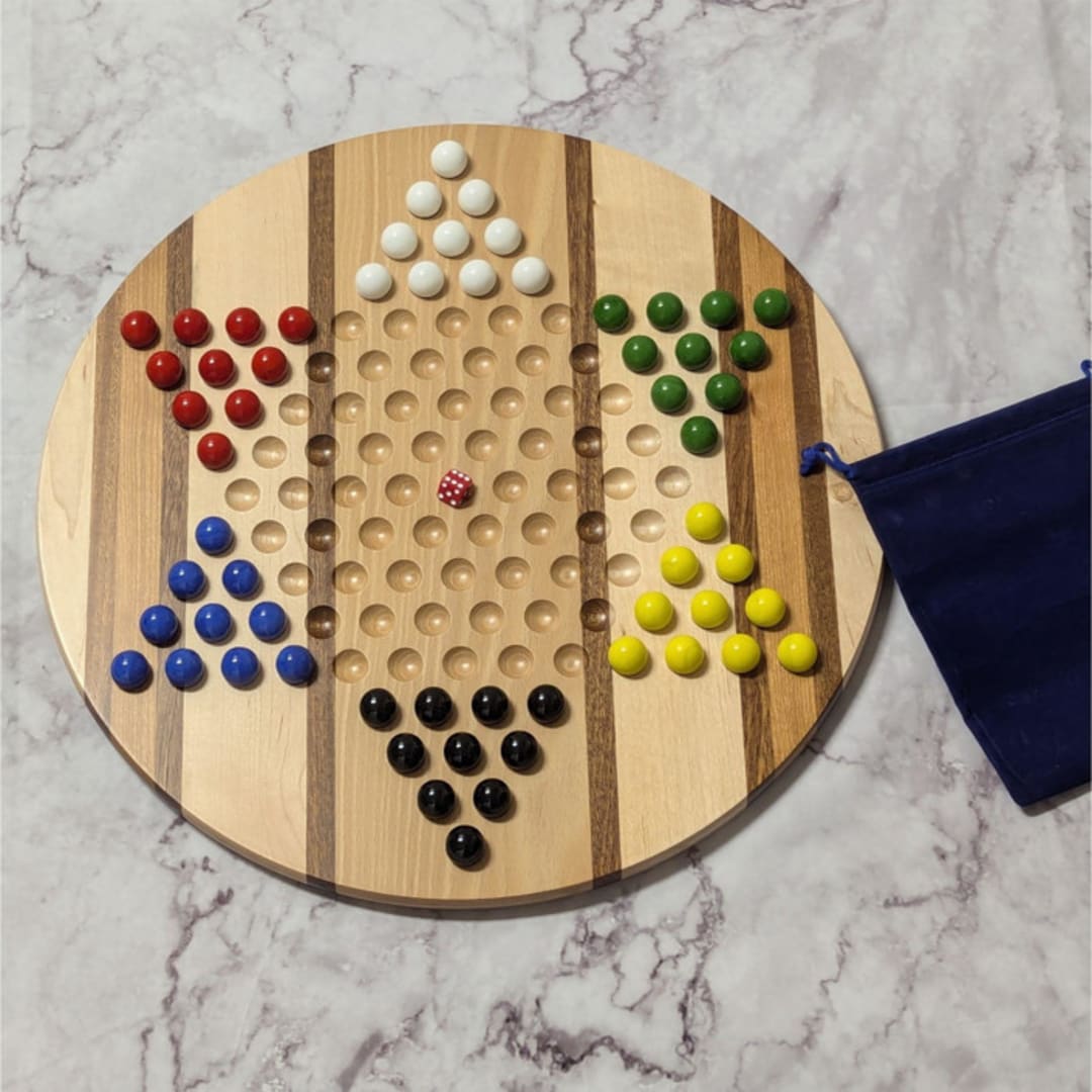 "Handmade 16" Chinese Checkers and Irk Combo Game" - Games in natural by Stacee Holtby