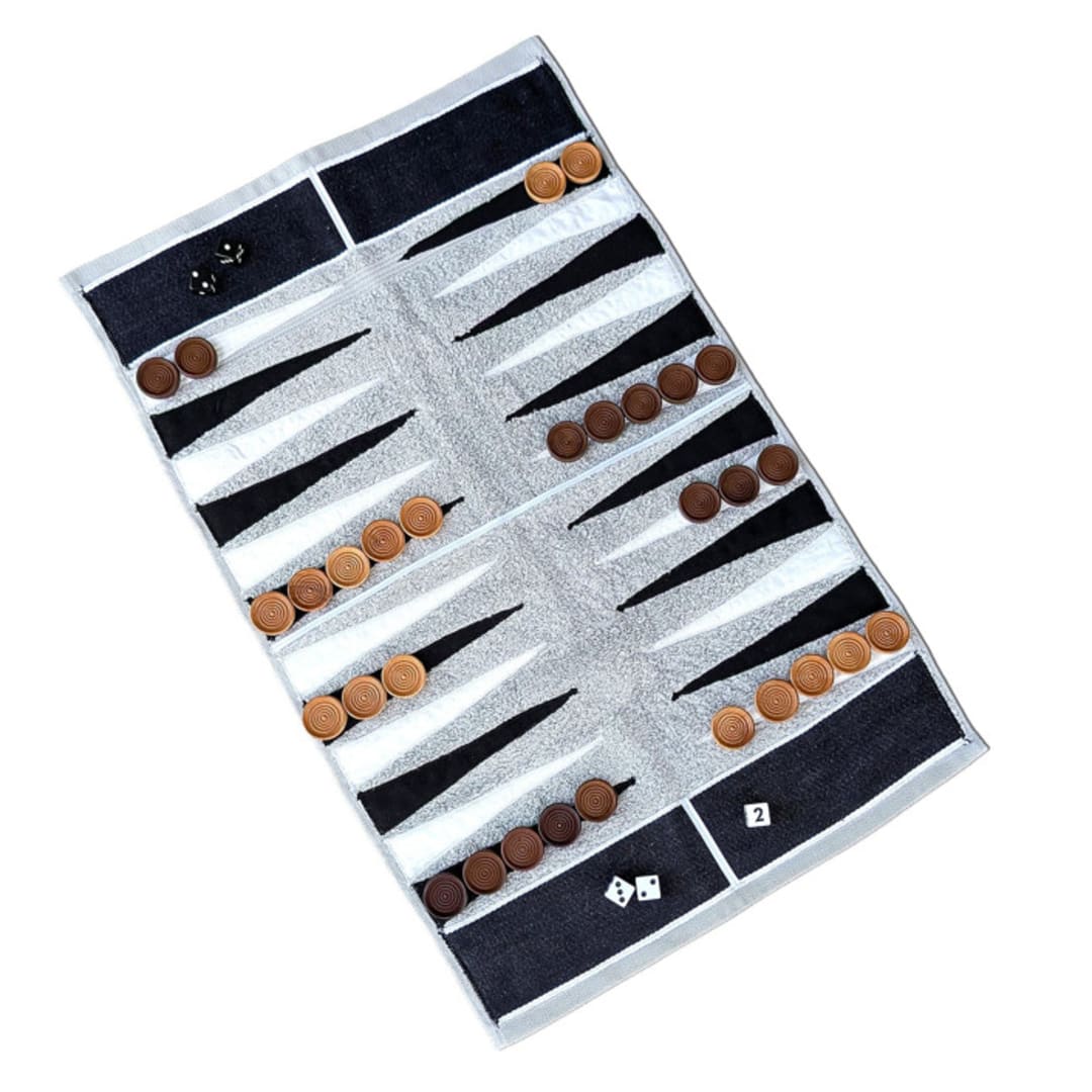 "Grey Outdoor/Travel Backgammon Set (Wood Pieces)" - Games in gray by 3rd Space by SBR