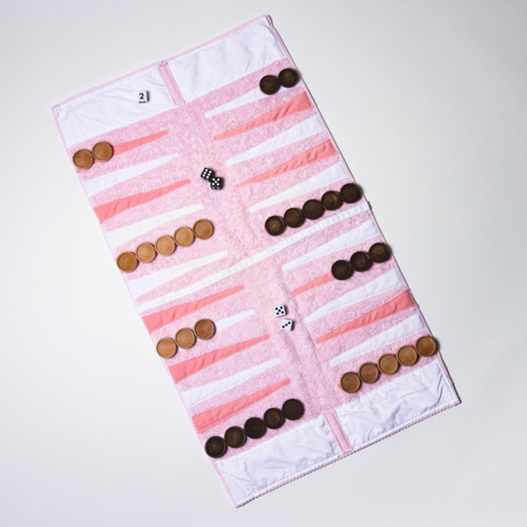"Pink Outdoor/Travel Backgammon Set (Wood Pieces)" - Games in pink by 3rd Space by SBR