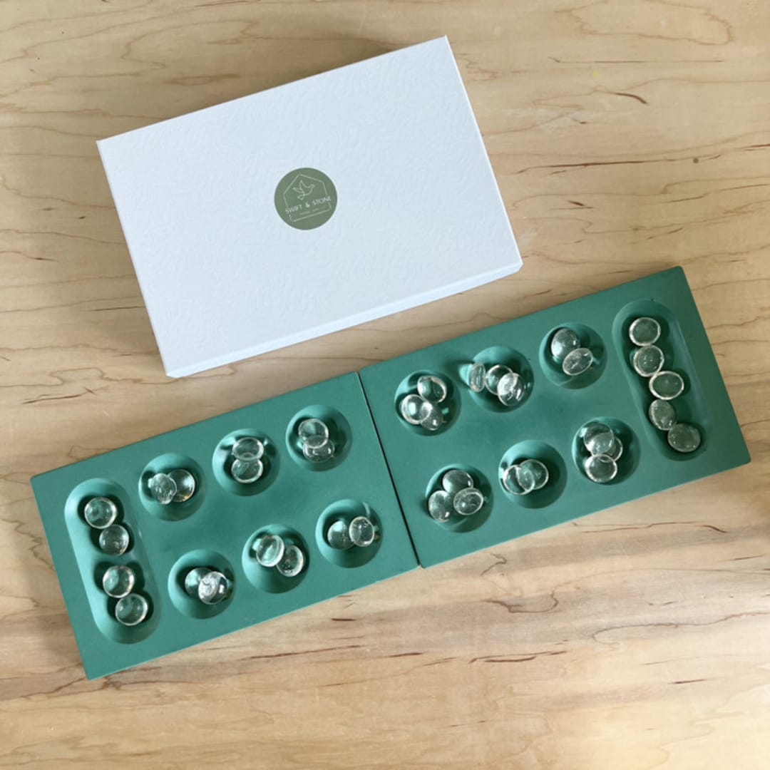 "Emerald Green Mancala Game" - Games in green by Swift and Stone