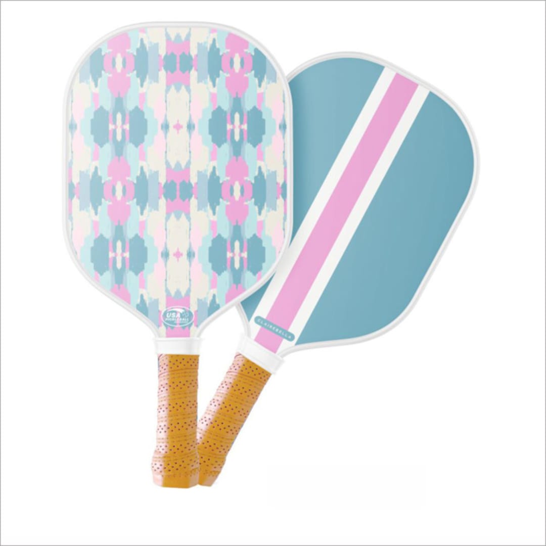 "Custom Monogram Pickleball Paddle - Belmont Blue" - Games in multicolor by Clairebella