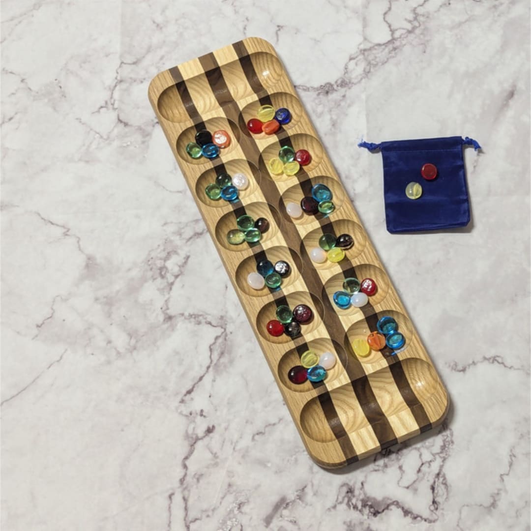"Handmade Mancala-African Stone Game" - Games in natural by Stacee Holtby