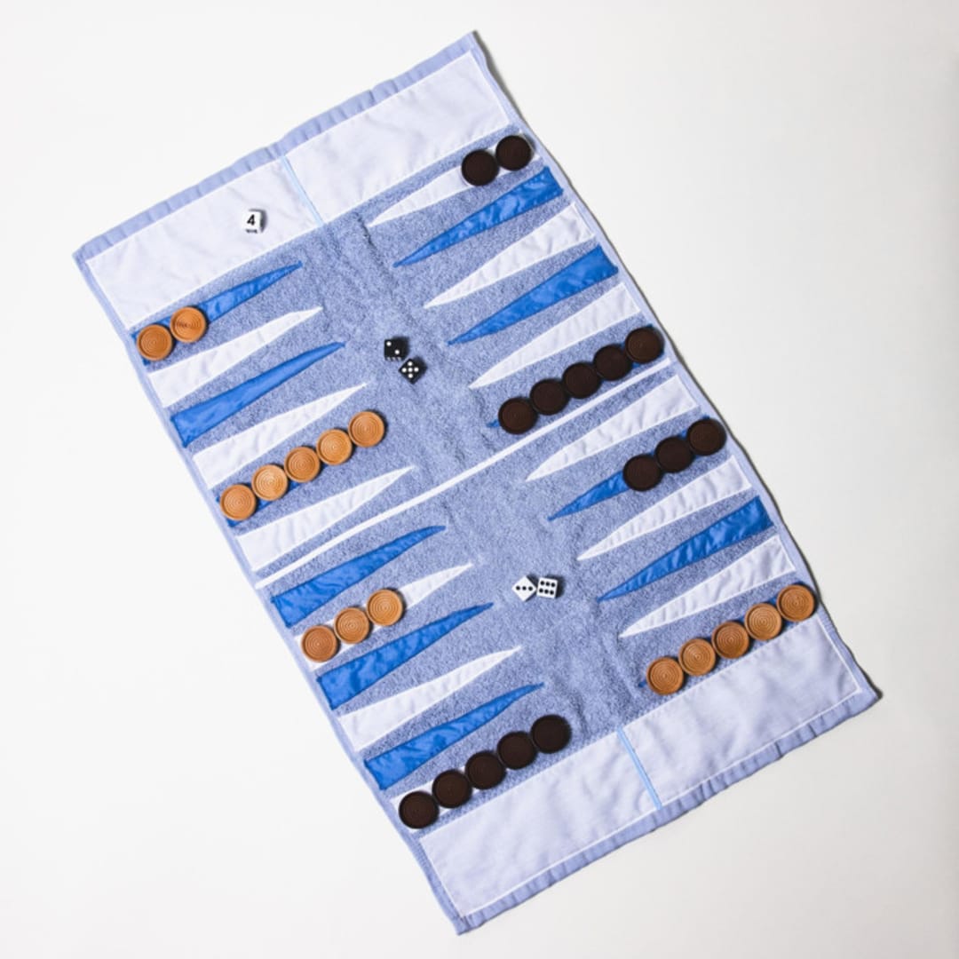 "Light Blue Outdoor/Travel Backgammon Set (Wood Pieces)" - Games in blue by 3rd Space by SBR